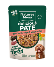 Load image into Gallery viewer, Delicious Pate Pouches High Meat Dog Food Multibuy 8 x 300g