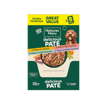 Load image into Gallery viewer, Delicious Pate Pouches High Meat Dog Food Multibuy 8 x 300g