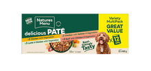 Load image into Gallery viewer, Delicious Pate Cans High Meat Dog Food Multipack 12 x 400g