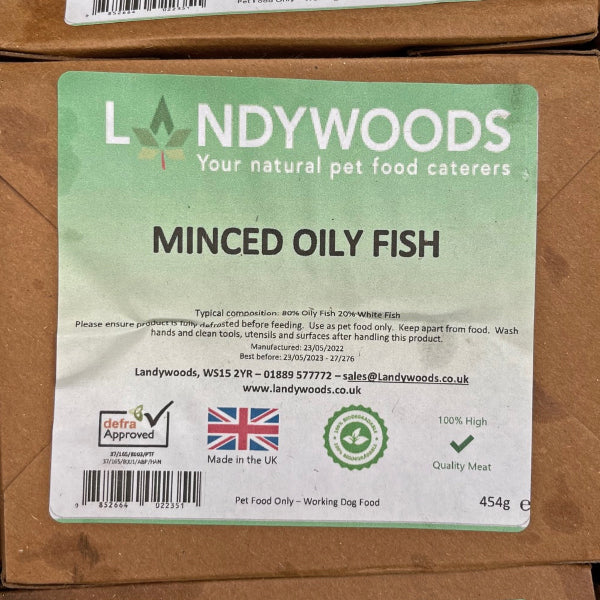 Raw Mince Oily Fish 454g at Wirral Dog Food