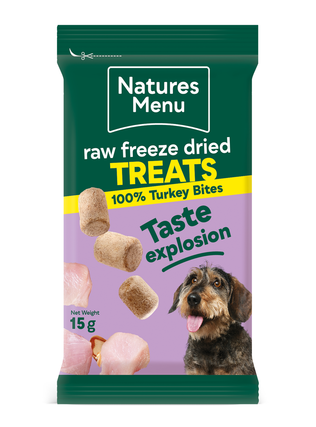 Raw Freeze Dried Treats Turkey Bites 15g