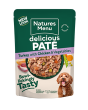 Load image into Gallery viewer, Delicious Pate Pouches High Meat Dog Food Multibuy 8 x 300g
