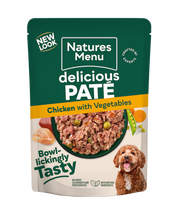 Load image into Gallery viewer, Delicious Pate Pouches High Meat Dog Food Multibuy 8 x 300g
