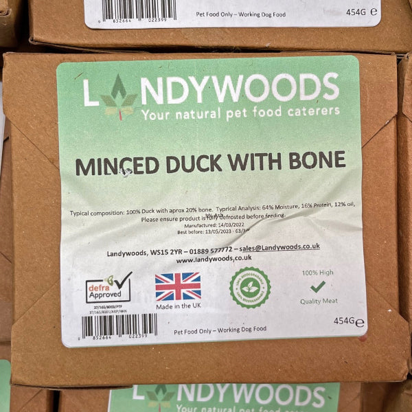 Raw Mince Duck with Bone 454g