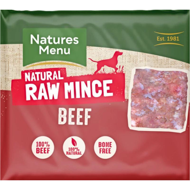 Natures Menu Raw Minced Blocks Beef Mince 400g – Wirral Dog Food