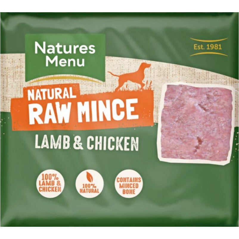 Natures Menu Raw Minced Blocks Lamb and Chicken 400g – Wirral Dog Food