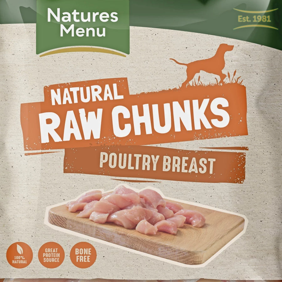 Raw Meaty Chunks Poultry Breast 1kg