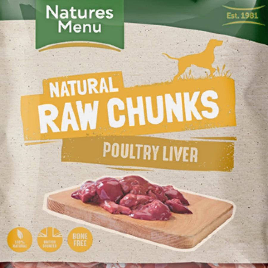 Raw Meaty Chunks Poultry Liver 1kg