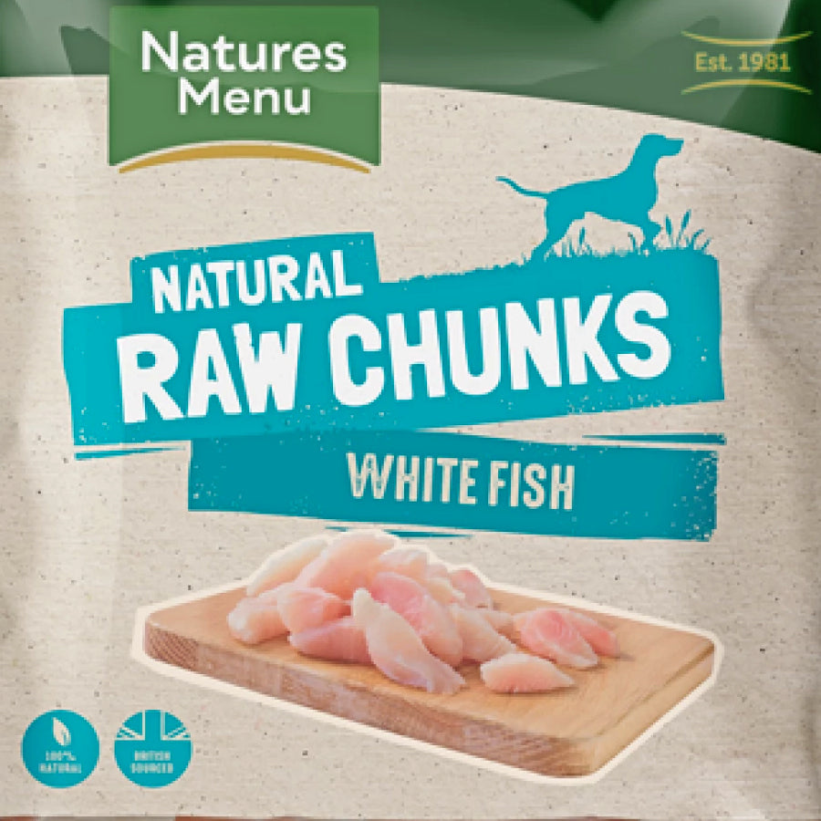 Raw Meaty Chunks White Fish 1kg