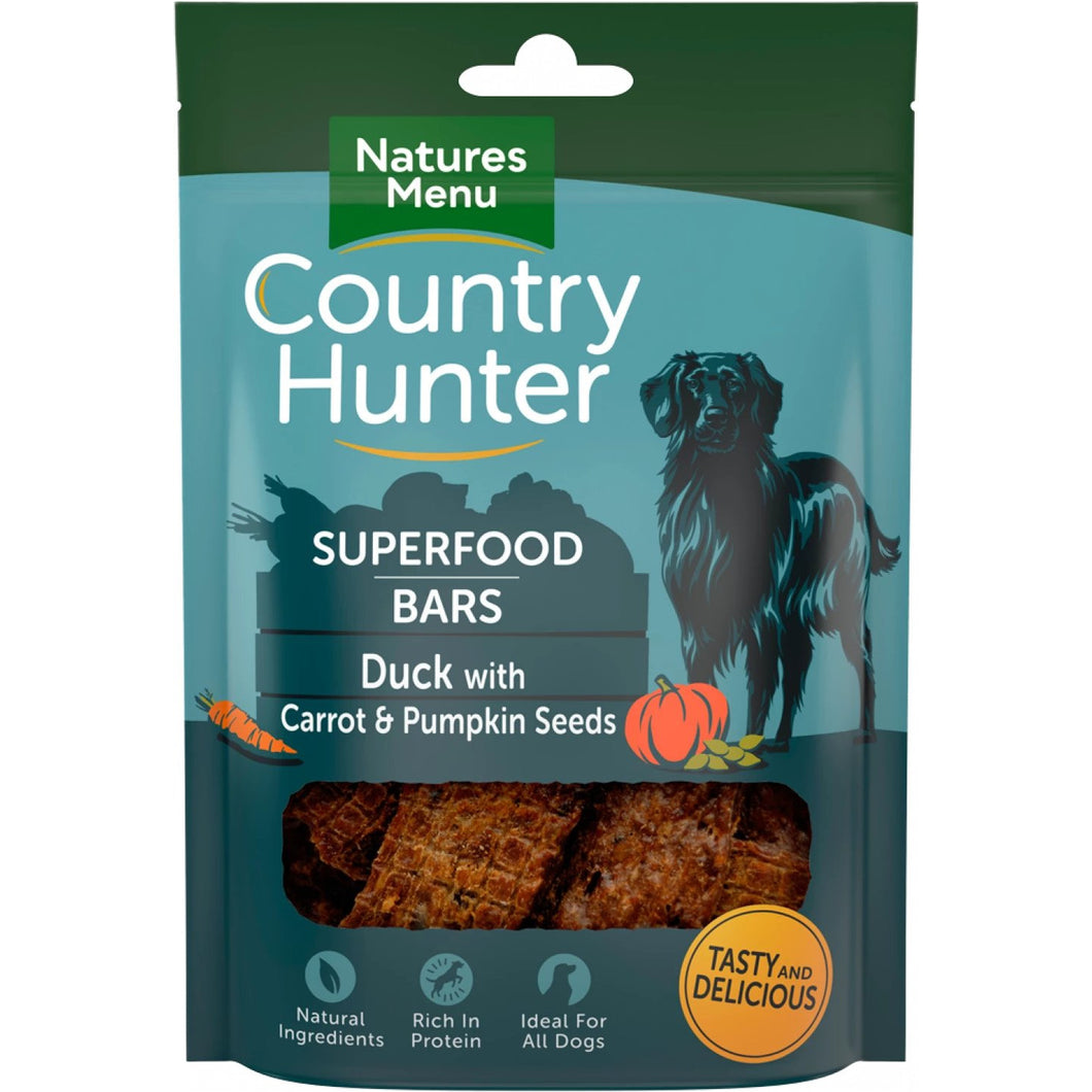 Country Hunter Superfood Bars Duck with Carrot and Pumpkin Seeds 100g
